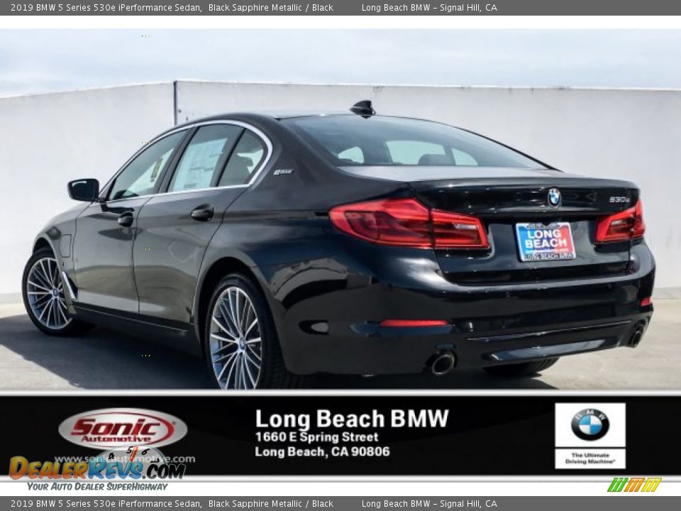 2019 BMW 5 Series 530e iPerformance Sedan Black Sapphire Metallic / Black Photo #2