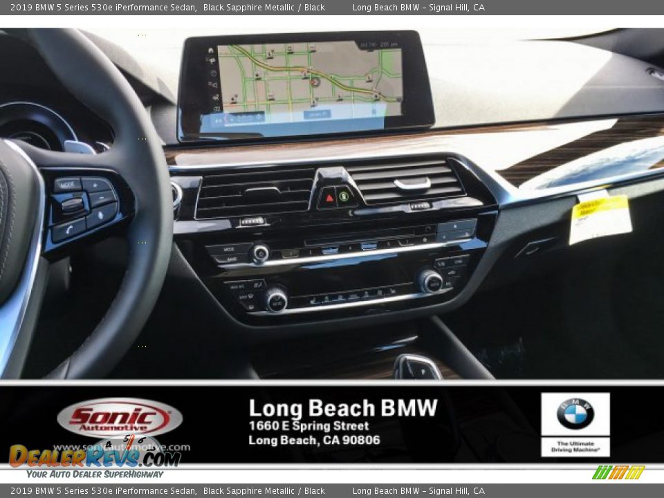 2019 BMW 5 Series 530e iPerformance Sedan Black Sapphire Metallic / Black Photo #6