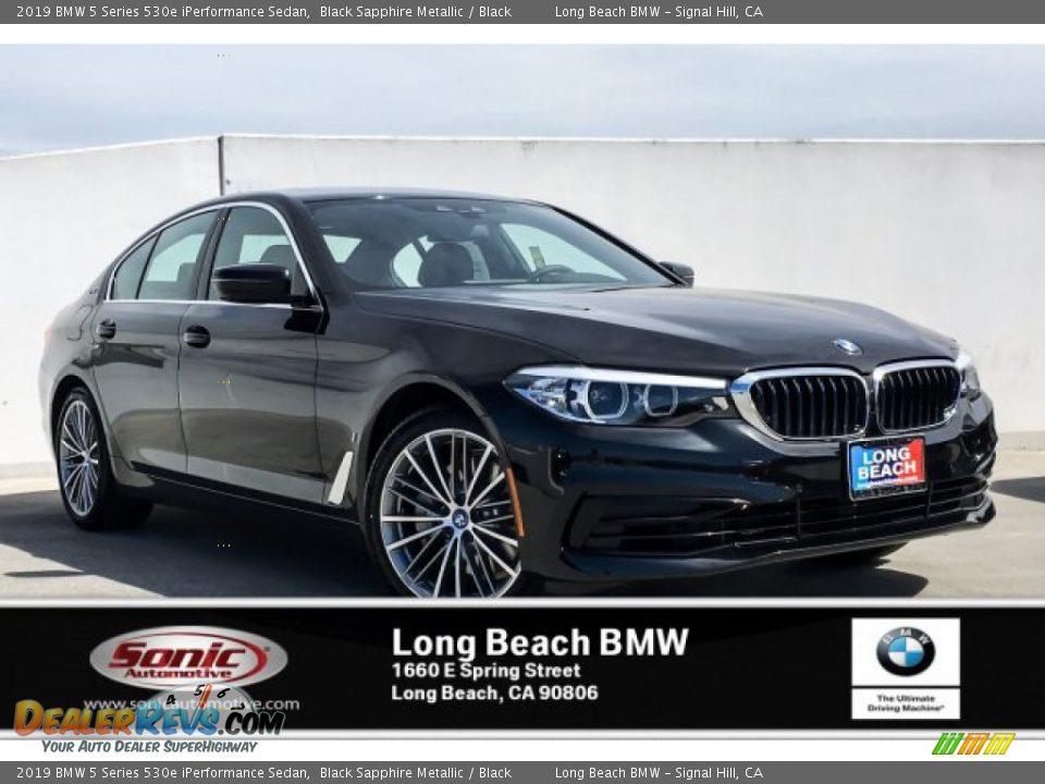 2019 BMW 5 Series 530e iPerformance Sedan Black Sapphire Metallic / Black Photo #10