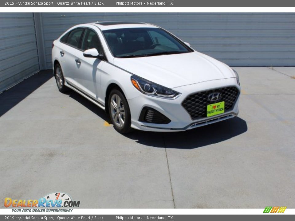 2019 Hyundai Sonata Sport Quartz White Pearl / Black Photo #2