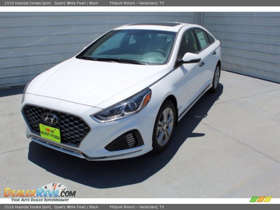 2019 Hyundai Sonata Sport Quartz White Pearl / Black Photo #4
