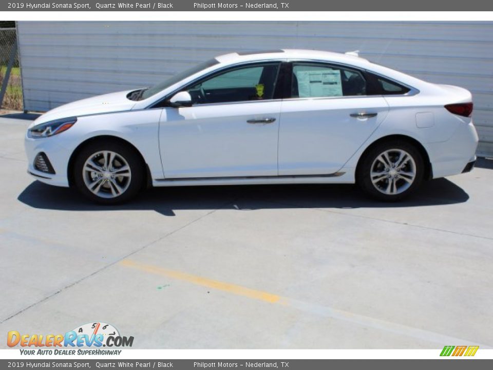2019 Hyundai Sonata Sport Quartz White Pearl / Black Photo #6