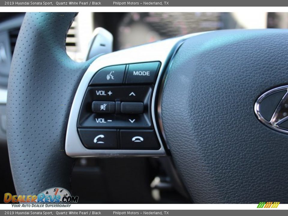2019 Hyundai Sonata Sport Quartz White Pearl / Black Photo #12