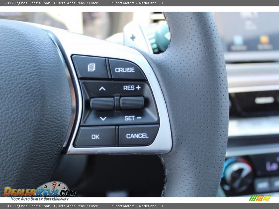 2019 Hyundai Sonata Sport Quartz White Pearl / Black Photo #13