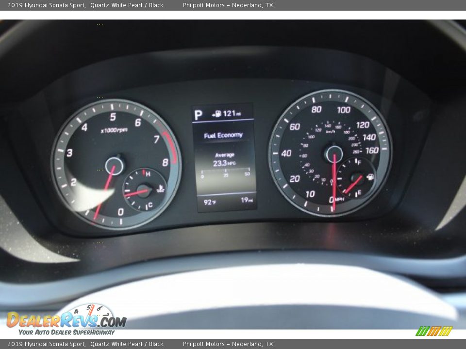 2019 Hyundai Sonata Sport Quartz White Pearl / Black Photo #14