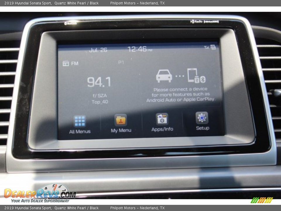 2019 Hyundai Sonata Sport Quartz White Pearl / Black Photo #16