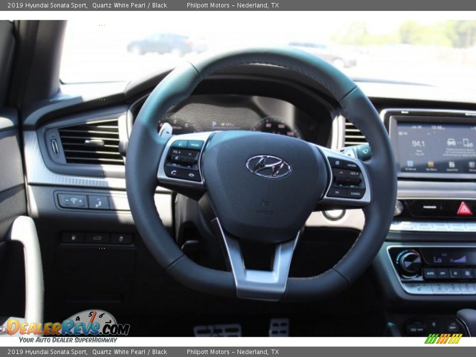2019 Hyundai Sonata Sport Quartz White Pearl / Black Photo #22