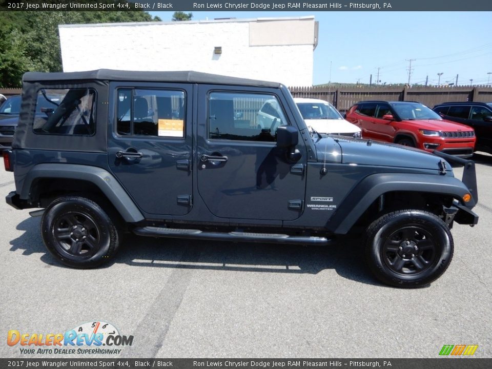 2017 Jeep Wrangler Unlimited Sport 4x4 Black / Black Photo #7