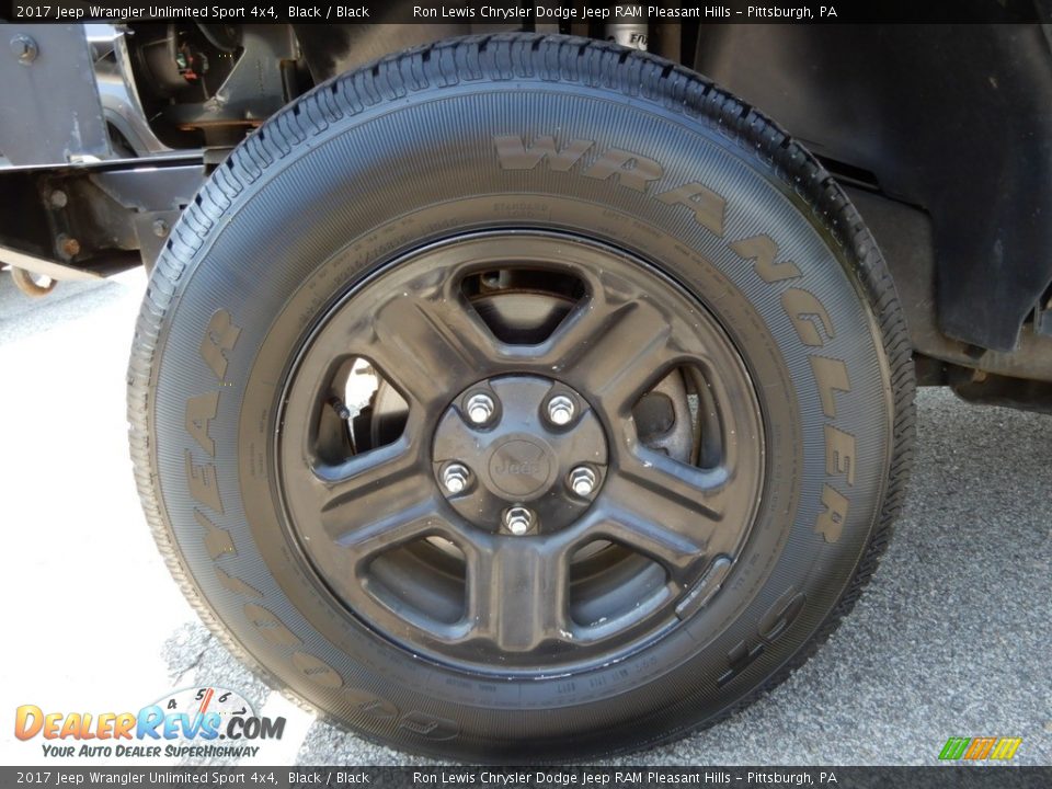 2017 Jeep Wrangler Unlimited Sport 4x4 Black / Black Photo #10