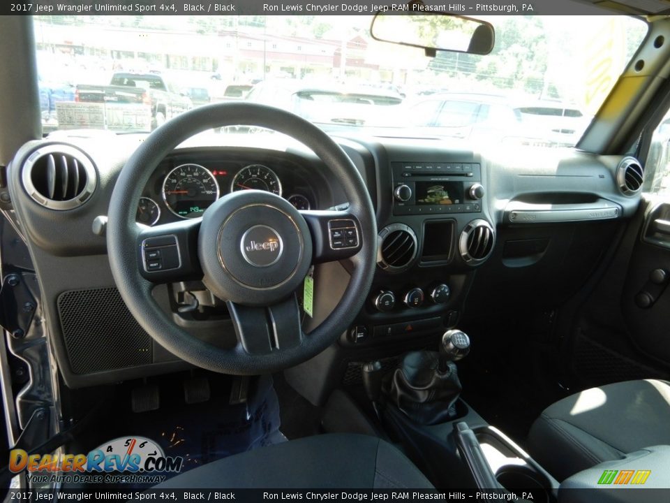 2017 Jeep Wrangler Unlimited Sport 4x4 Black / Black Photo #13