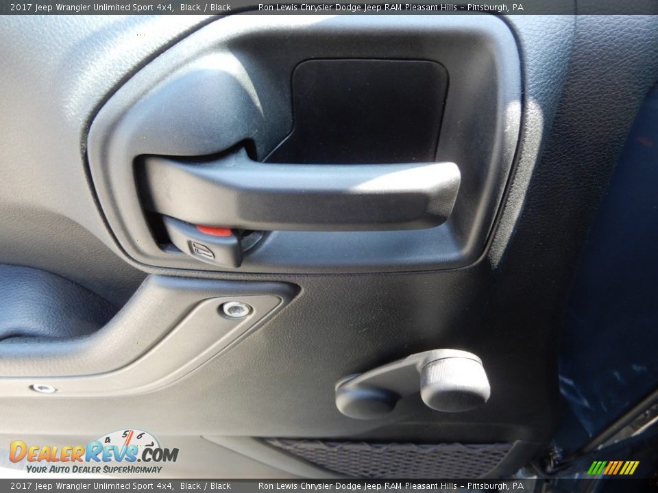 2017 Jeep Wrangler Unlimited Sport 4x4 Black / Black Photo #14