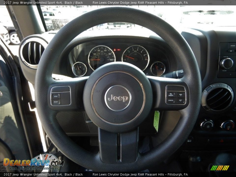 2017 Jeep Wrangler Unlimited Sport 4x4 Black / Black Photo #17