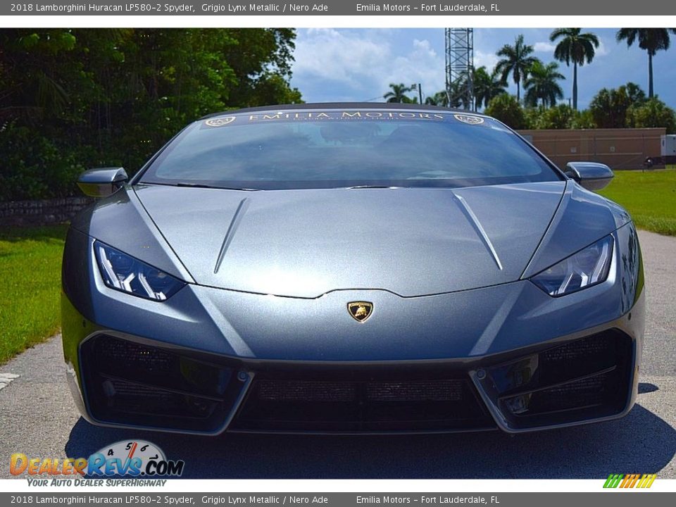 2018 Lamborghini Huracan LP580-2 Spyder Grigio Lynx Metallic / Nero Ade Photo #2