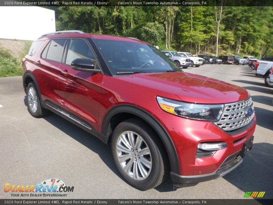2020 Ford Explorer Limited 4WD Rapid Red Metallic / Ebony Photo #3