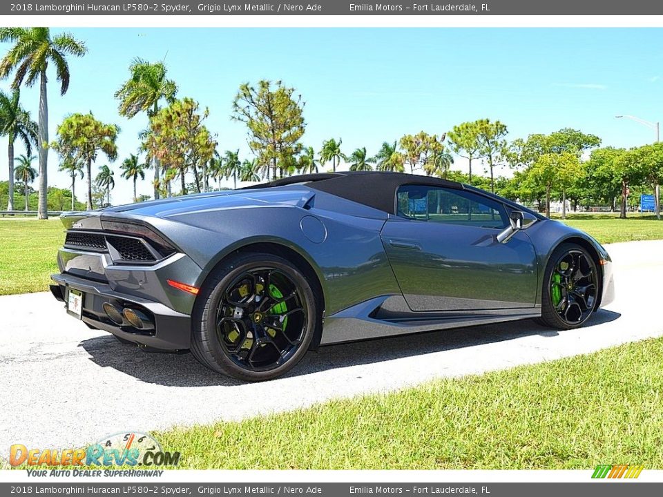 Grigio Lynx Metallic 2018 Lamborghini Huracan LP580-2 Spyder Photo #4