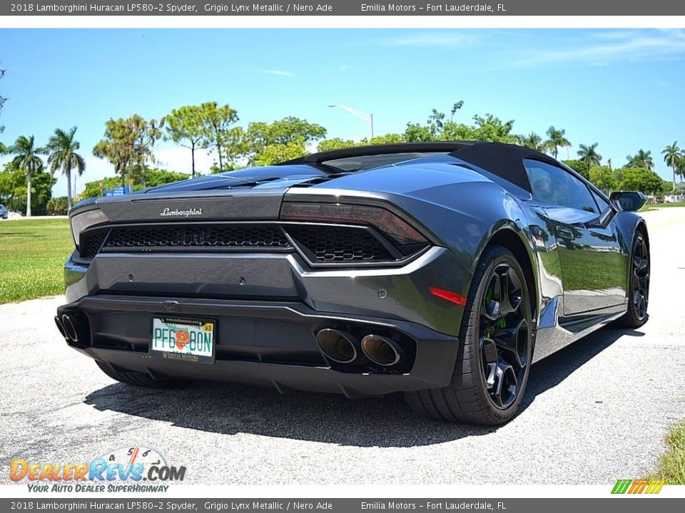 2018 Lamborghini Huracan LP580-2 Spyder Grigio Lynx Metallic / Nero Ade Photo #5