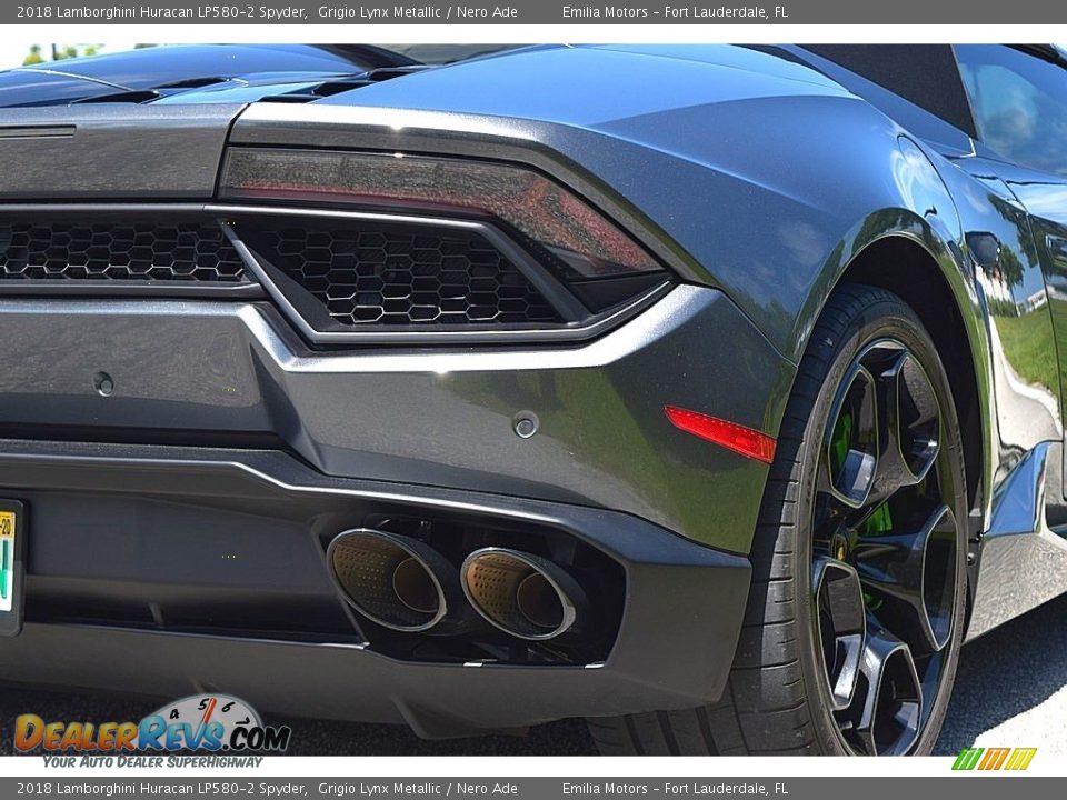 2018 Lamborghini Huracan LP580-2 Spyder Grigio Lynx Metallic / Nero Ade Photo #7