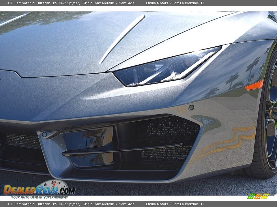 2018 Lamborghini Huracan LP580-2 Spyder Grigio Lynx Metallic / Nero Ade Photo #17
