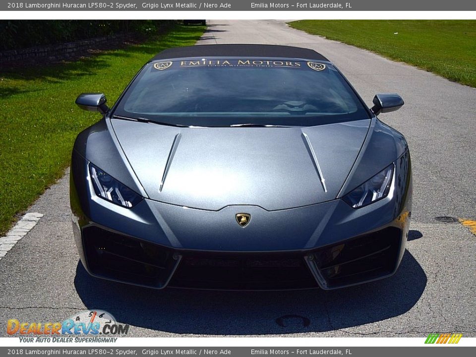 2018 Lamborghini Huracan LP580-2 Spyder Grigio Lynx Metallic / Nero Ade Photo #19