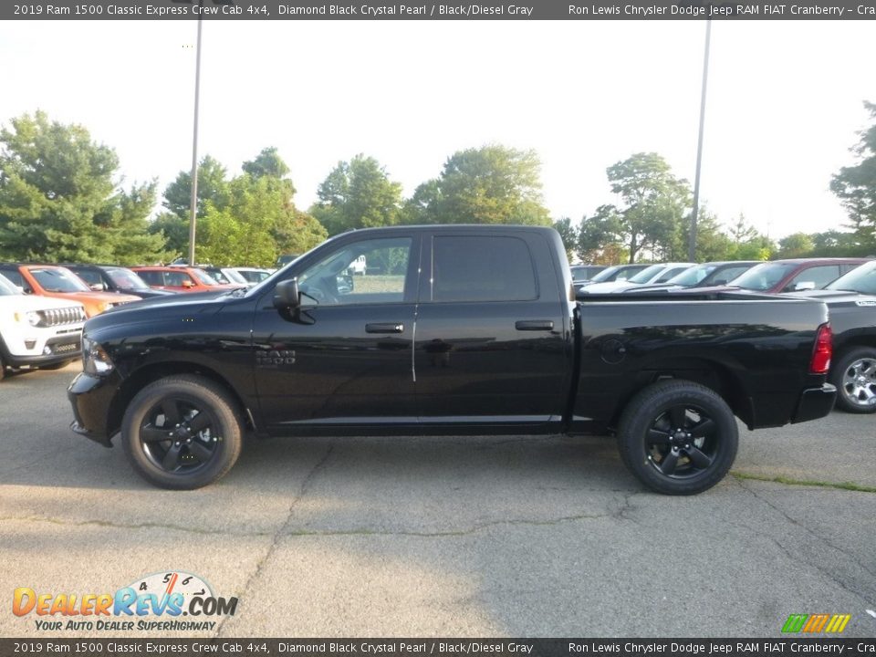 2019 Ram 1500 Classic Express Crew Cab 4x4 Diamond Black Crystal Pearl / Black/Diesel Gray Photo #2