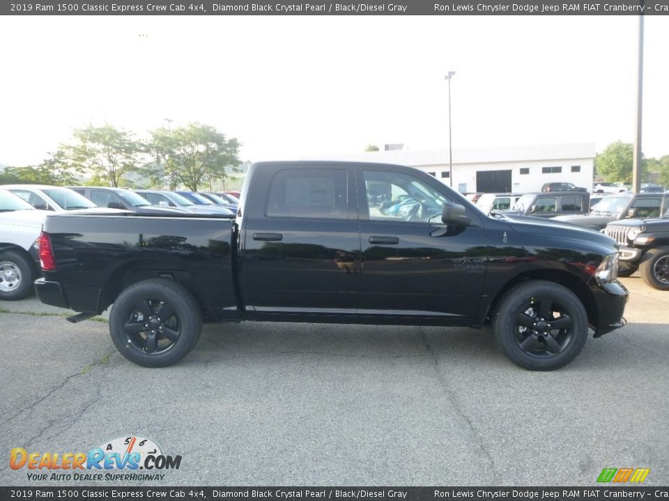 2019 Ram 1500 Classic Express Crew Cab 4x4 Diamond Black Crystal Pearl / Black/Diesel Gray Photo #6