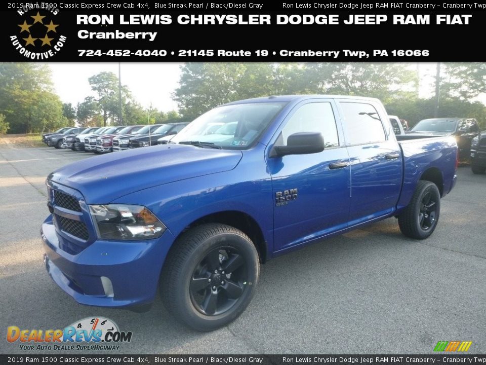 2019 Ram 1500 Classic Express Crew Cab 4x4 Blue Streak Pearl / Black/Diesel Gray Photo #1