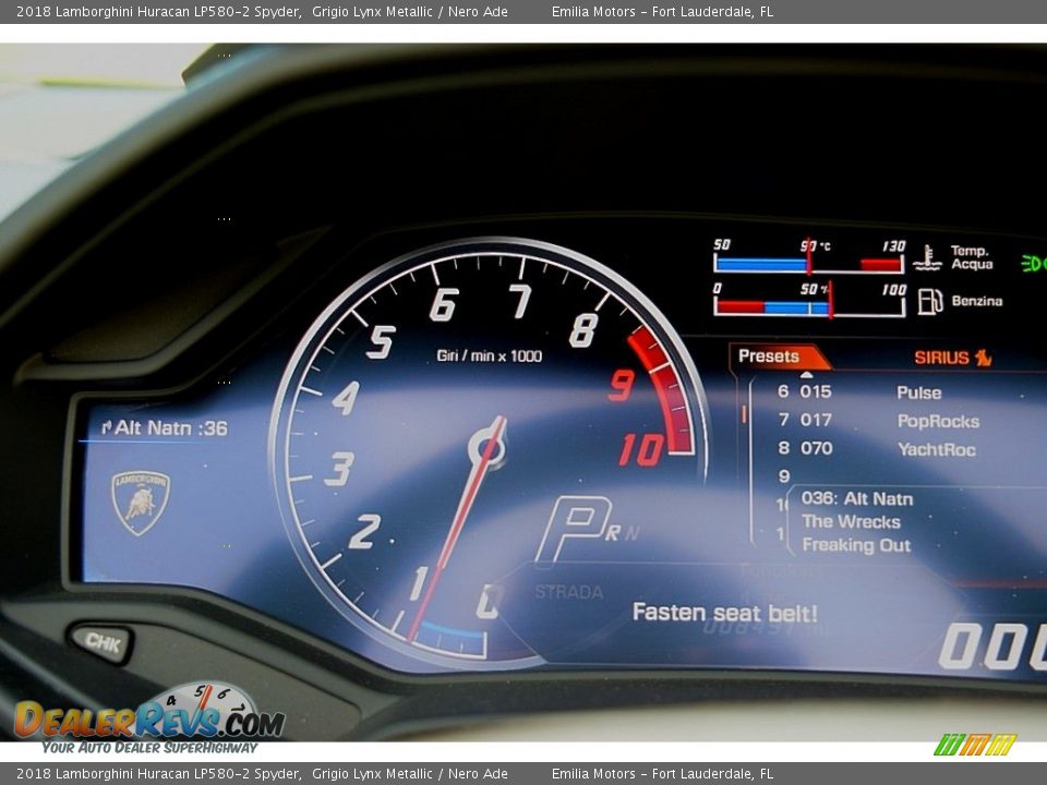 2018 Lamborghini Huracan LP580-2 Spyder Gauges Photo #61