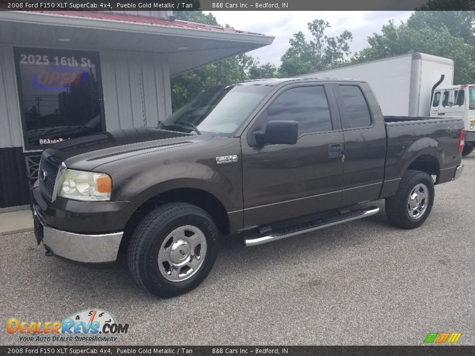 2008 Ford F150 XLT SuperCab 4x4 Pueblo Gold Metallic / Tan Photo #1