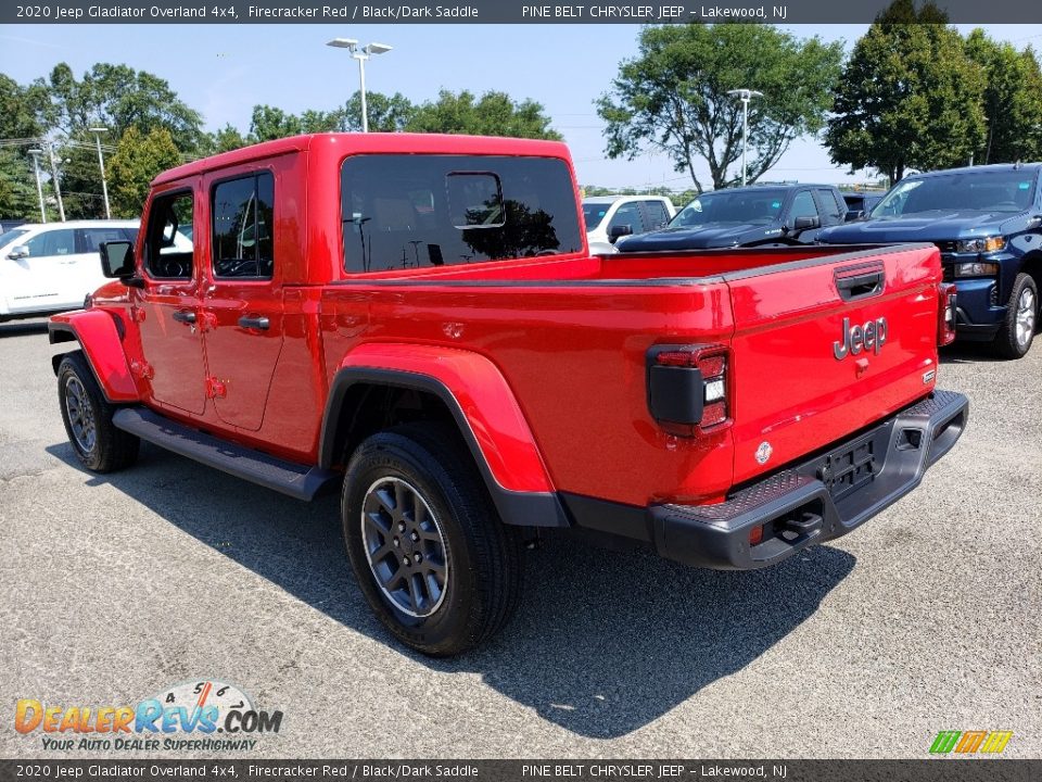 2020 Jeep Gladiator Overland 4x4 Firecracker Red / Black/Dark Saddle Photo #4