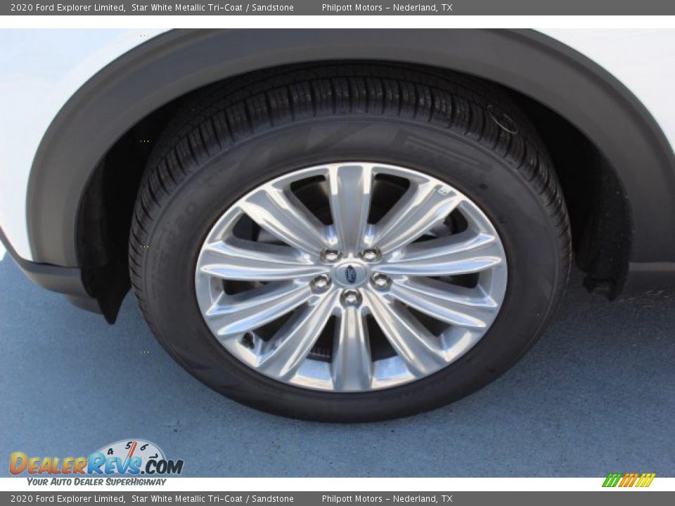 2020 Ford Explorer Limited Star White Metallic Tri-Coat / Sandstone Photo #5