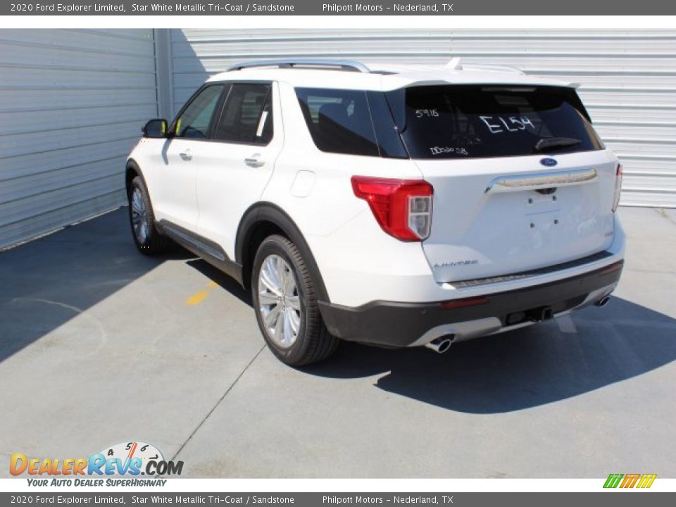 2020 Ford Explorer Limited Star White Metallic Tri-Coat / Sandstone Photo #7