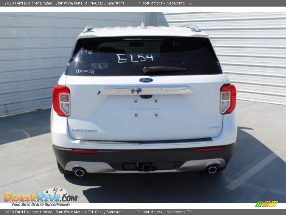 2020 Ford Explorer Limited Star White Metallic Tri-Coat / Sandstone Photo #8
