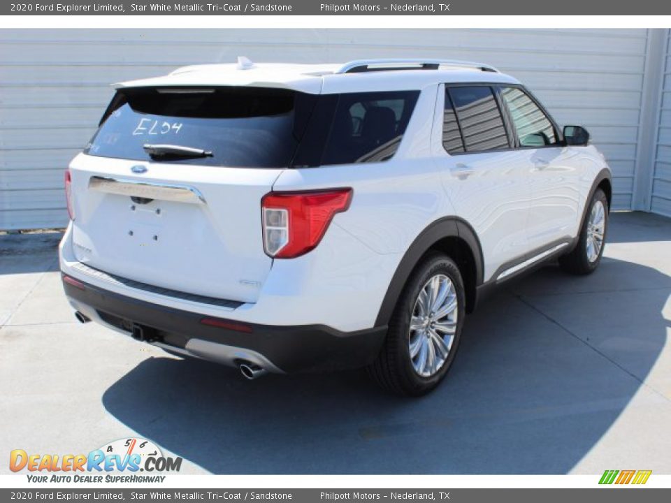 2020 Ford Explorer Limited Star White Metallic Tri-Coat / Sandstone Photo #9