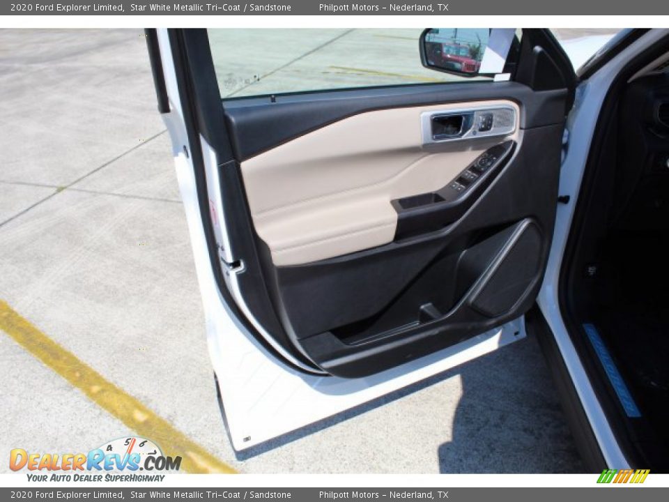 2020 Ford Explorer Limited Star White Metallic Tri-Coat / Sandstone Photo #10