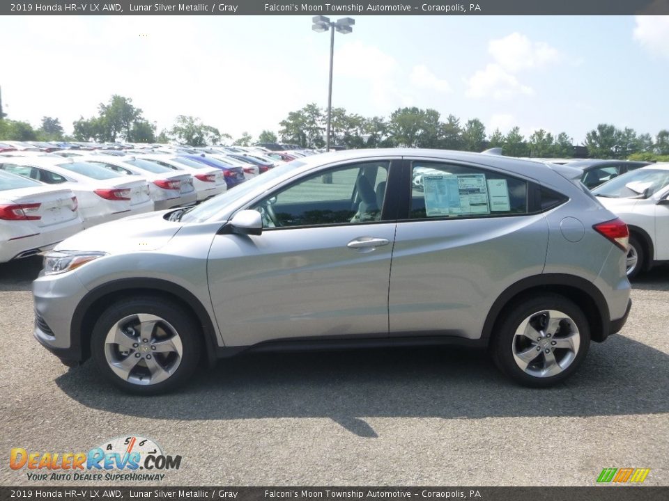 2019 Honda HR-V LX AWD Lunar Silver Metallic / Gray Photo #2