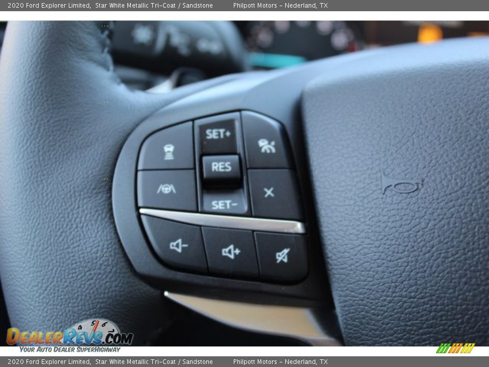 2020 Ford Explorer Limited Star White Metallic Tri-Coat / Sandstone Photo #13