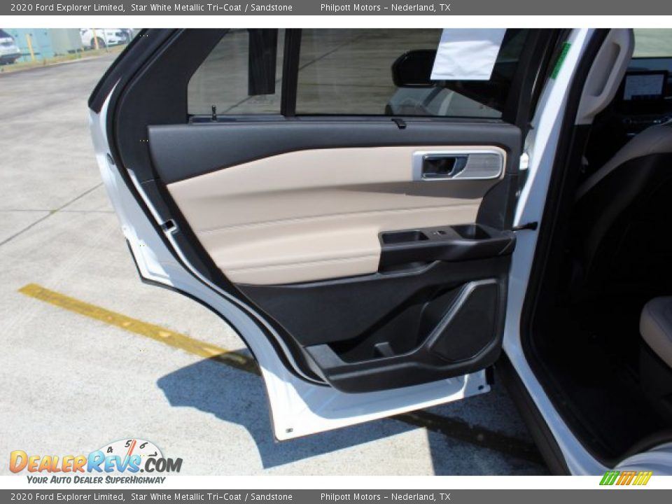 2020 Ford Explorer Limited Star White Metallic Tri-Coat / Sandstone Photo #21