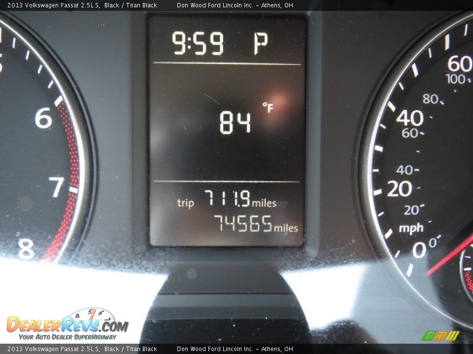 2013 Volkswagen Passat 2.5L S Black / Titan Black Photo #27