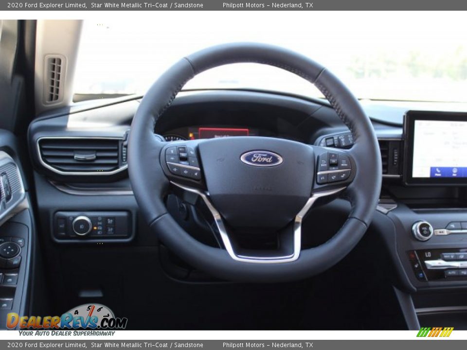 2020 Ford Explorer Limited Star White Metallic Tri-Coat / Sandstone Photo #24