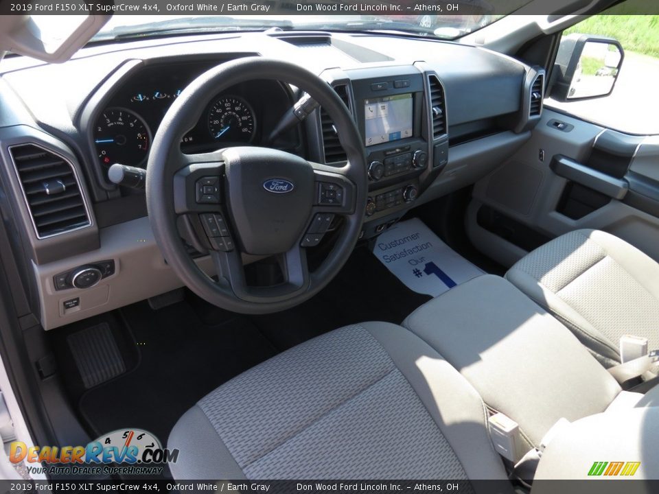 2019 Ford F150 XLT SuperCrew 4x4 Oxford White / Earth Gray Photo #17