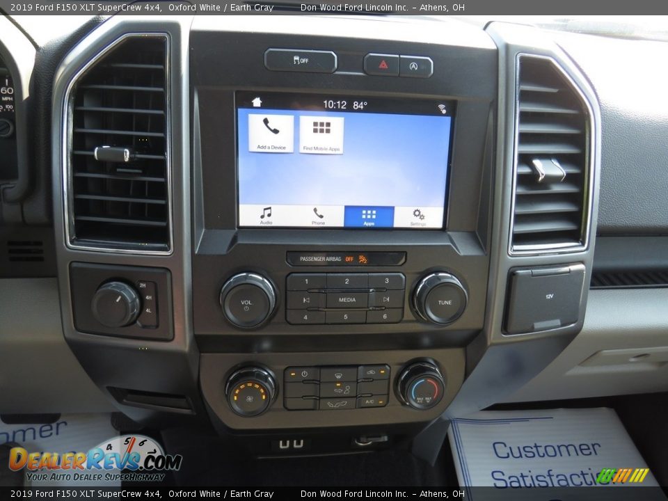 2019 Ford F150 XLT SuperCrew 4x4 Oxford White / Earth Gray Photo #34