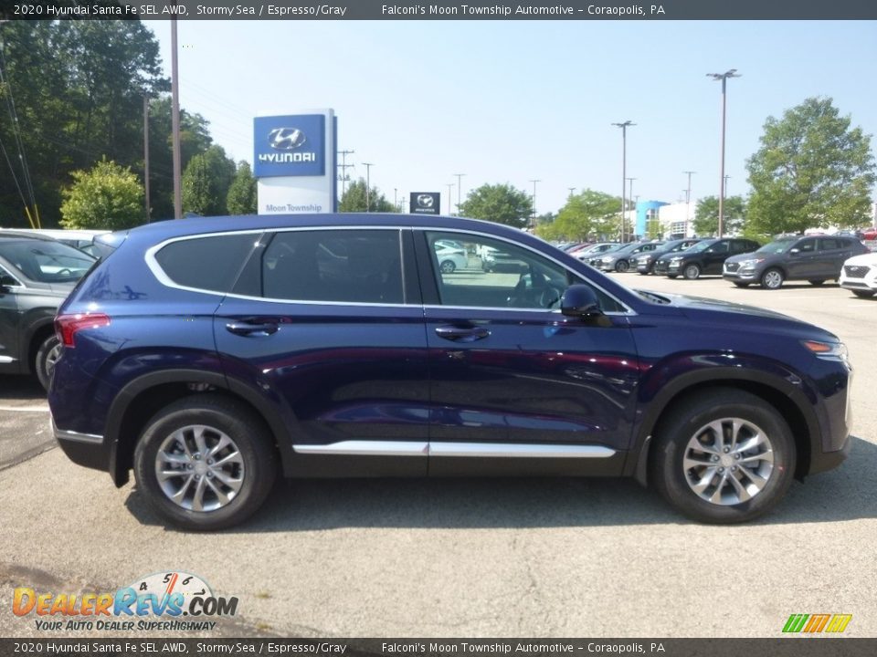 2020 Hyundai Santa Fe SEL AWD Stormy Sea / Espresso/Gray Photo #1