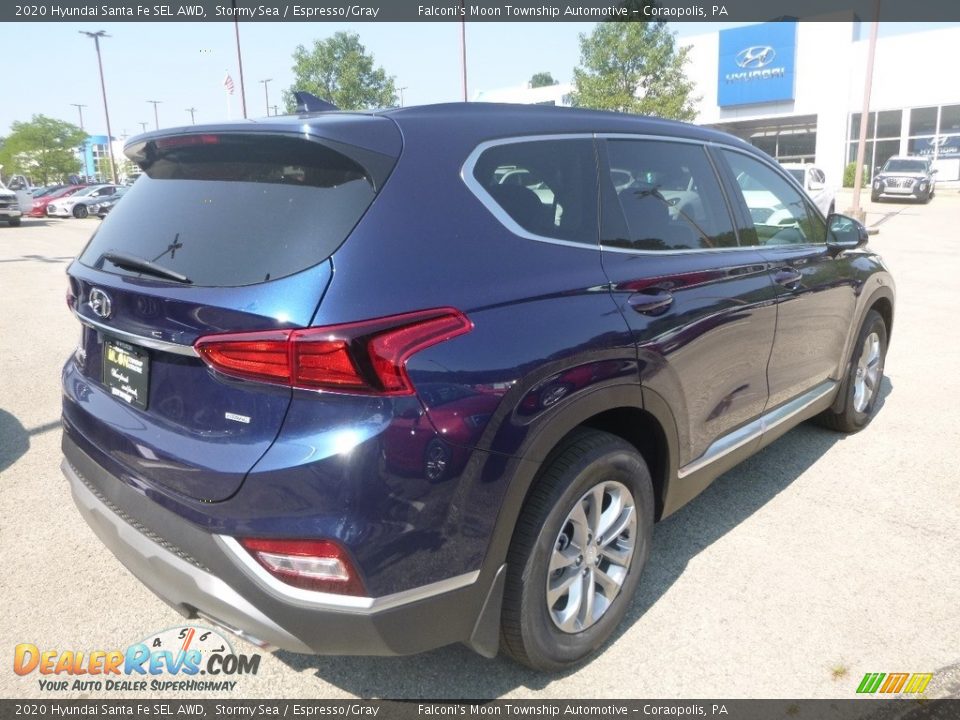 2020 Hyundai Santa Fe SEL AWD Stormy Sea / Espresso/Gray Photo #2