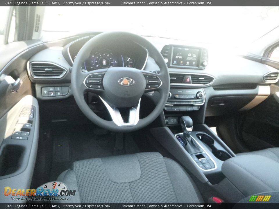 2020 Hyundai Santa Fe SEL AWD Stormy Sea / Espresso/Gray Photo #10