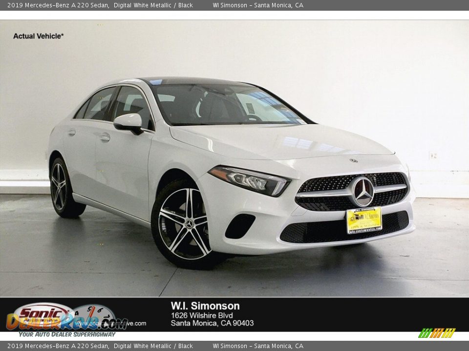 2019 Mercedes-Benz A 220 Sedan Digital White Metallic / Black Photo #1