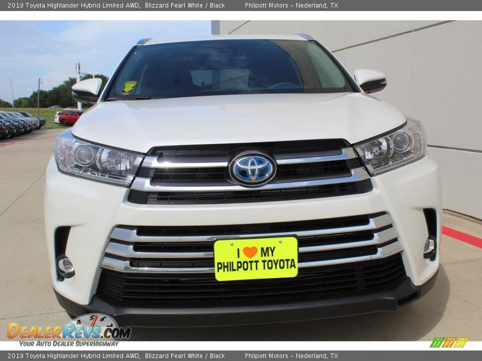 2019 Toyota Highlander Hybrid Limited AWD Blizzard Pearl White / Black Photo #3