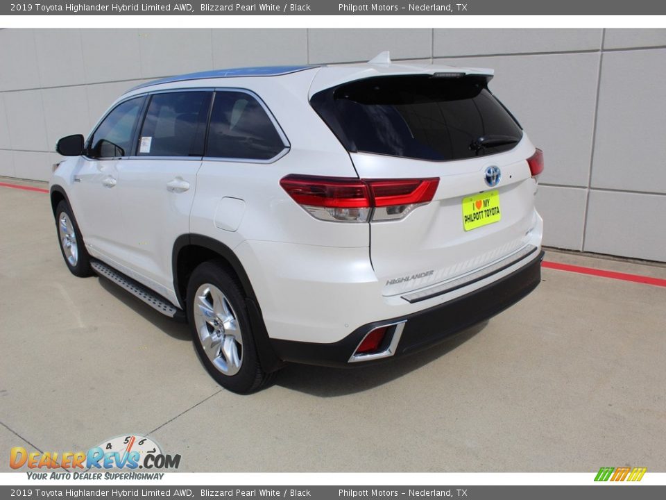 2019 Toyota Highlander Hybrid Limited AWD Blizzard Pearl White / Black Photo #6