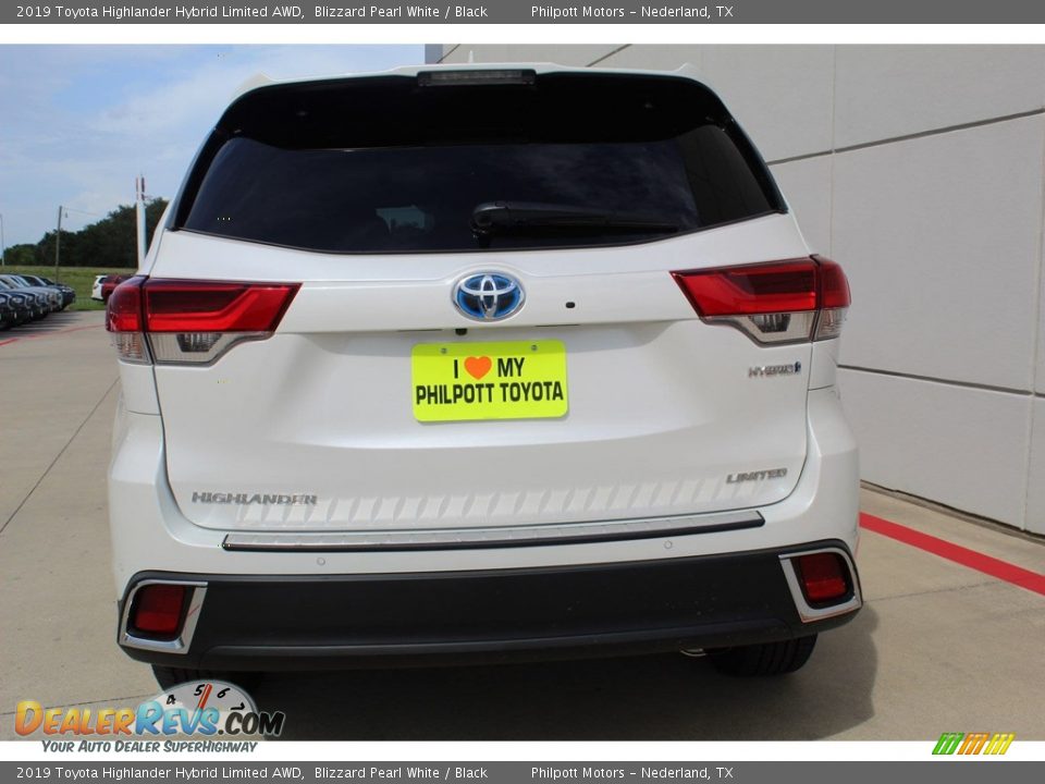 2019 Toyota Highlander Hybrid Limited AWD Blizzard Pearl White / Black Photo #7
