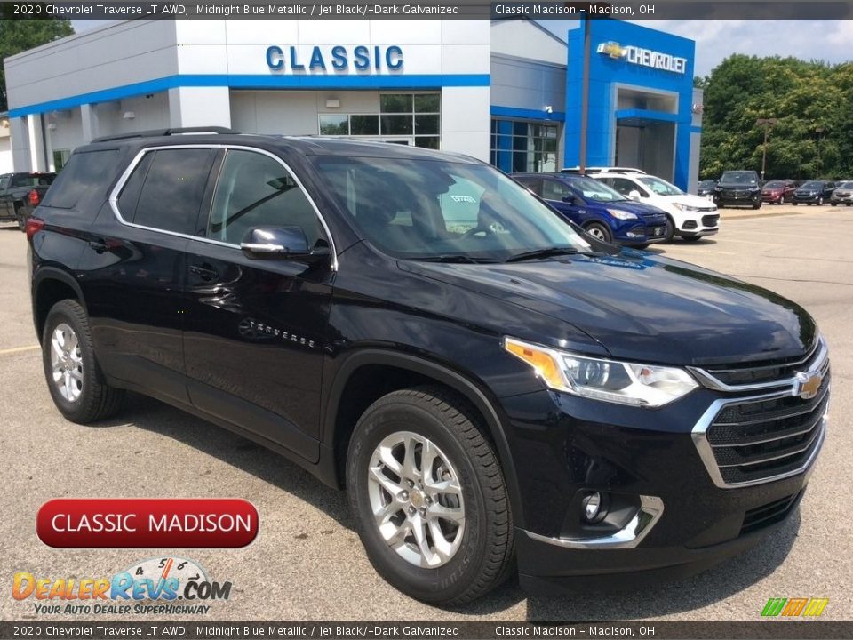 2020 Chevrolet Traverse LT AWD Midnight Blue Metallic / Jet Black/­Dark Galvanized Photo #1