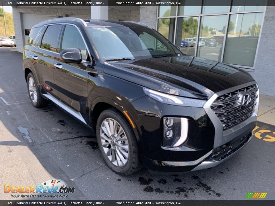 2020 Hyundai Palisade Limited AWD Becketts Black / Black Photo #2